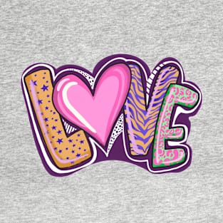 Retro Valentine Love with Hearts T-Shirt